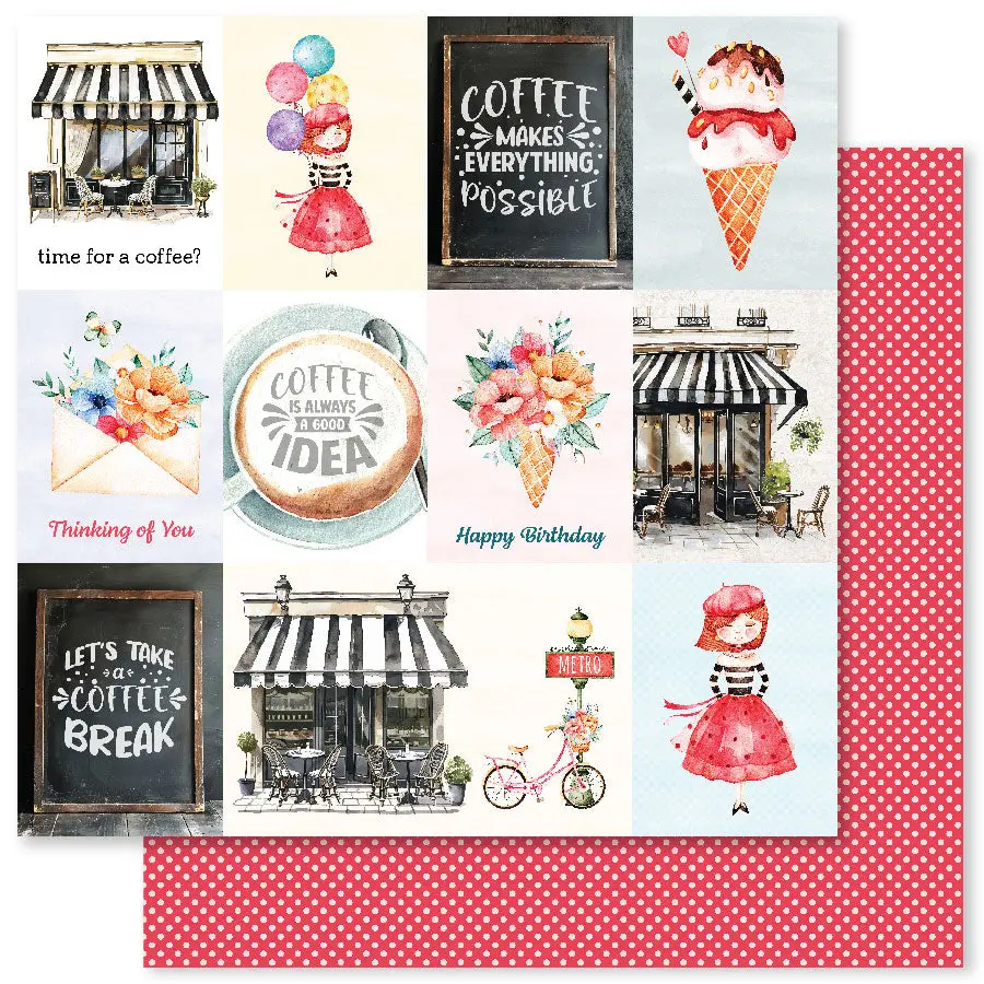 Coffee In Paris A 12X12 Paper (12Pc Bulk Pack) 32307 1