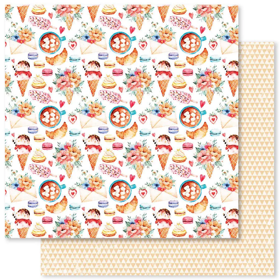 Coffee In Paris B 12X12 Paper (12Pc Bulk Pack) 32310 1