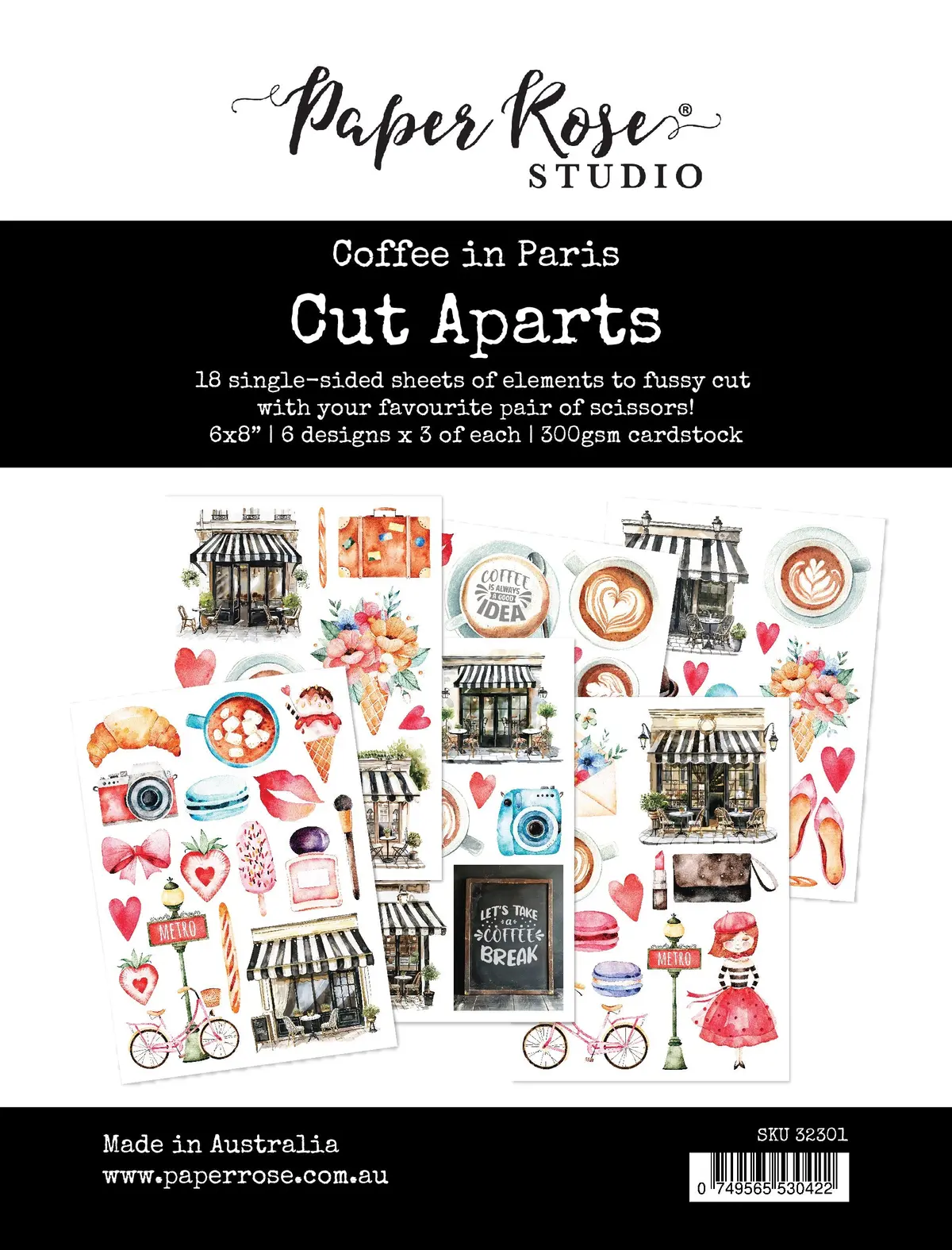 Coffee In Paris Cut Aparts Paper Pack 32301 1