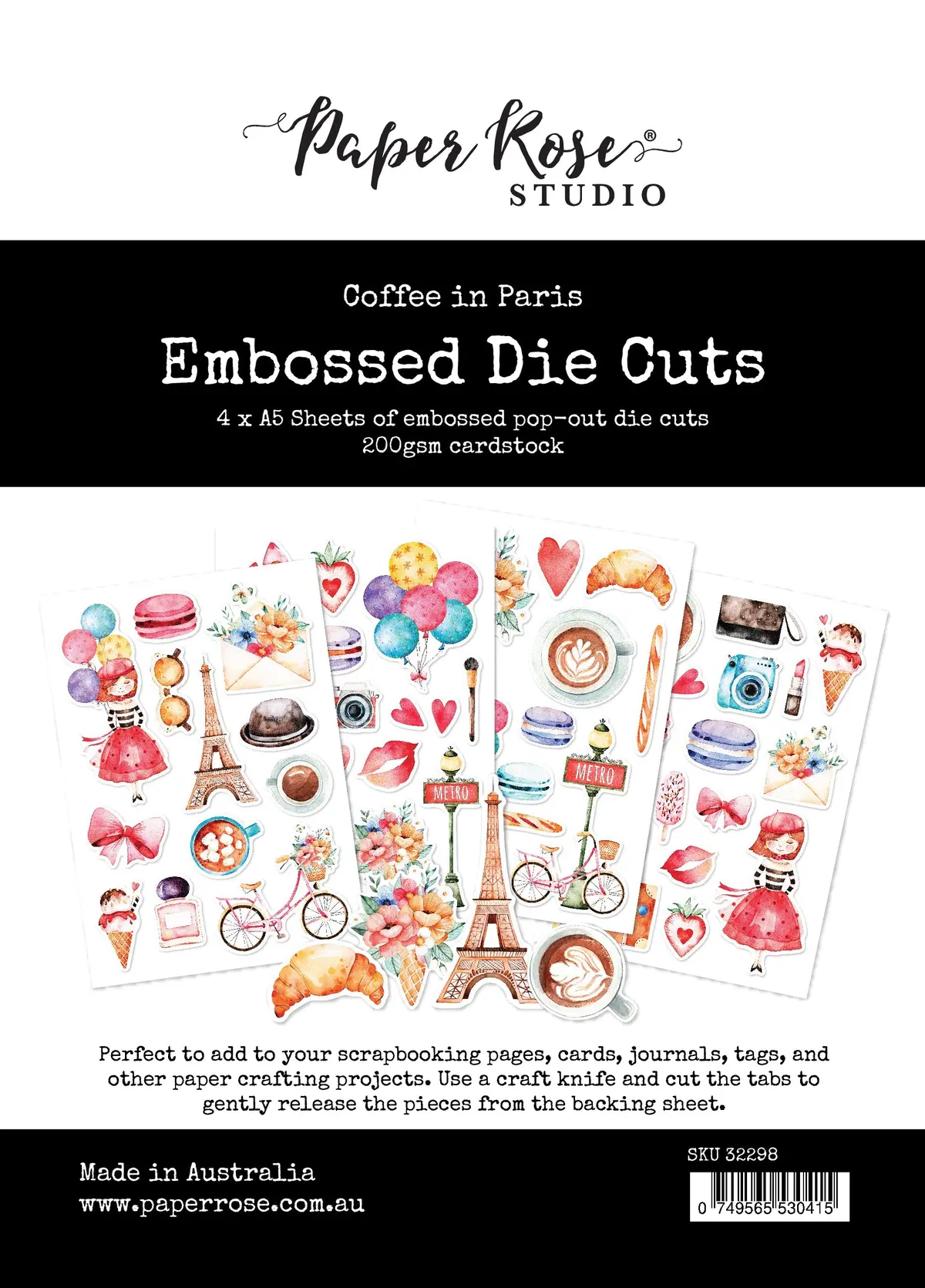 Coffee In Paris Embossed Die Cuts 32298 1