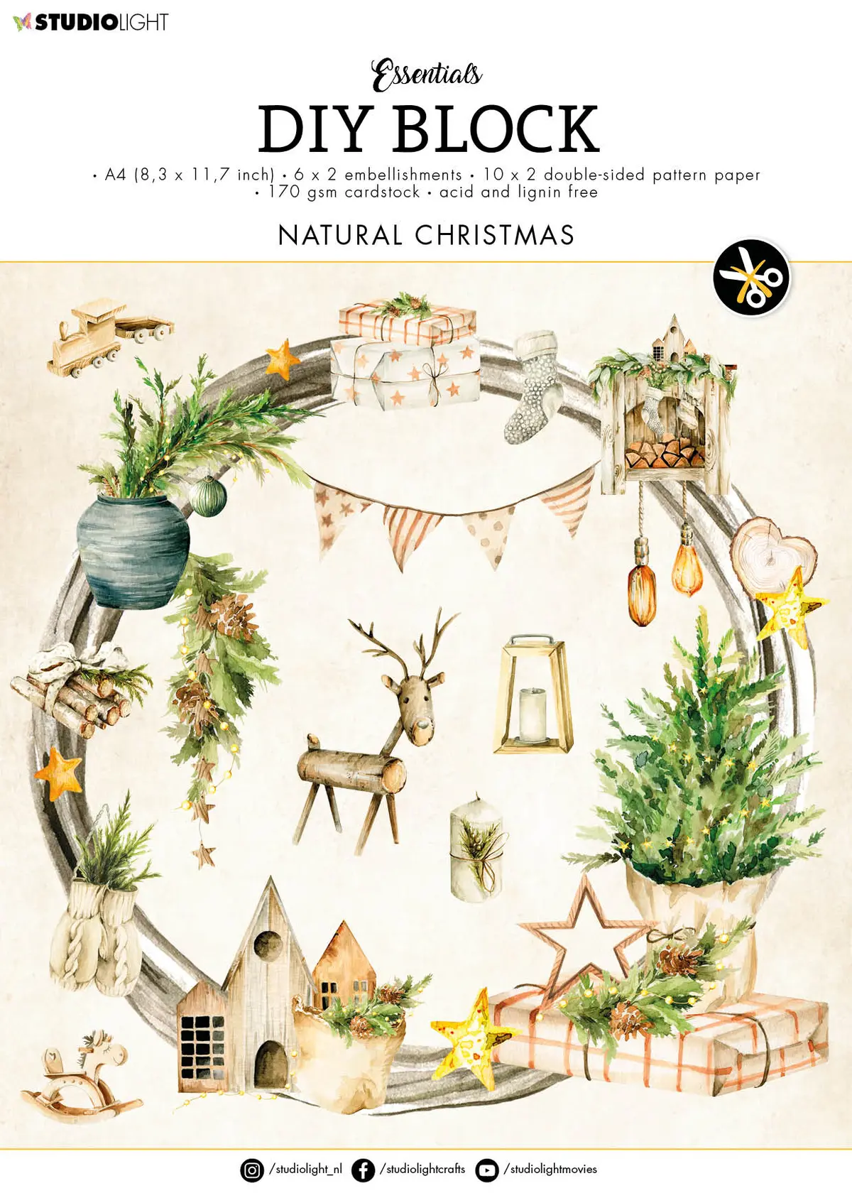 Sl Diy Block Natural Christmas Essentials 297X210x9mm 32 Sh Nr.33 1