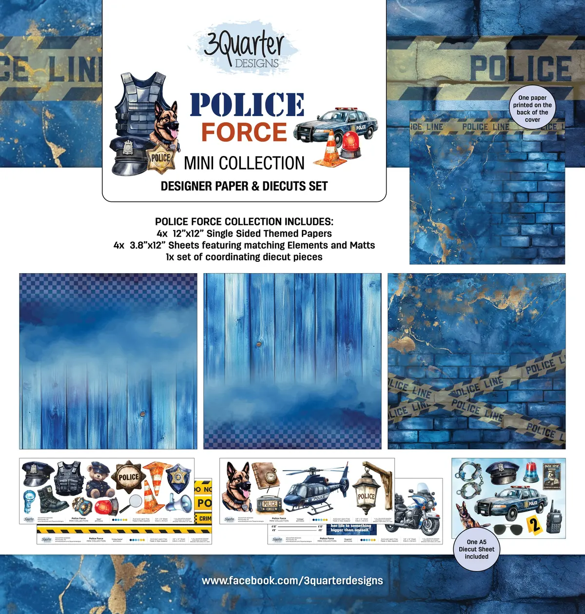 3 Quarter Designs Police Force Mini 12X12 Collection 1