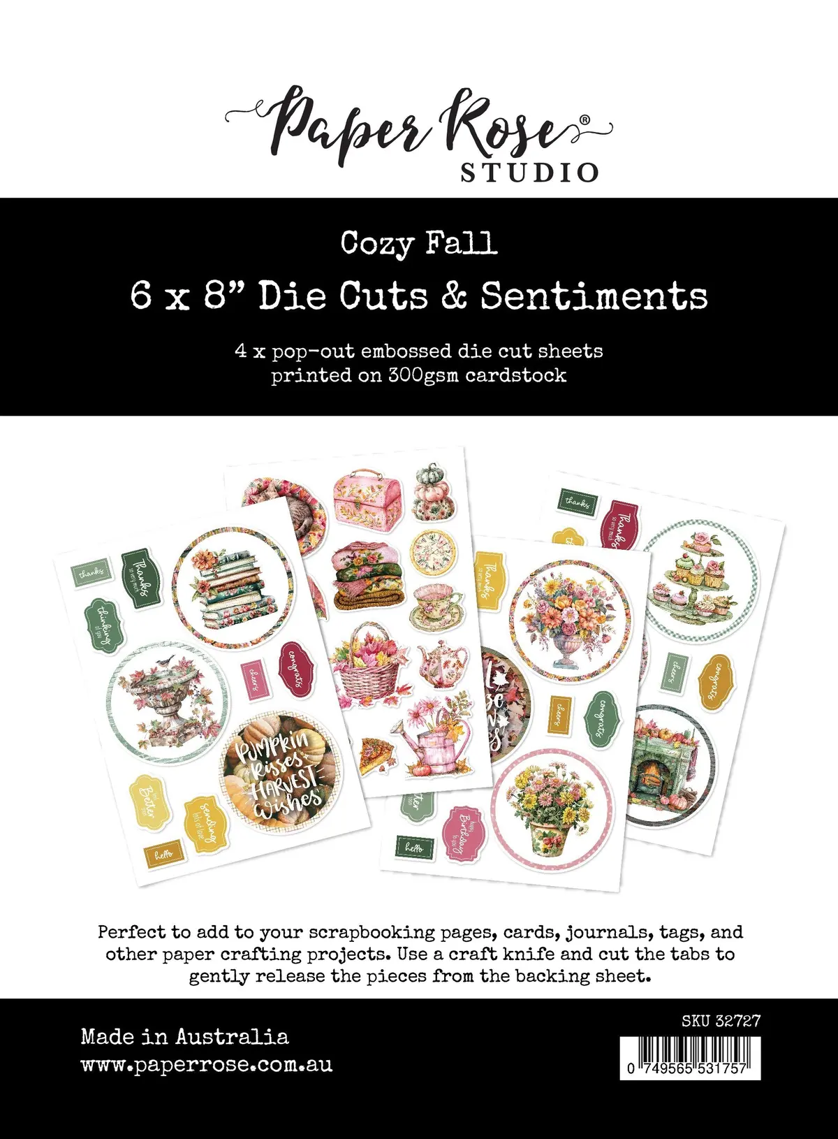 Cozy Fall 6X8" Die Cuts & Sentiments 32727 1