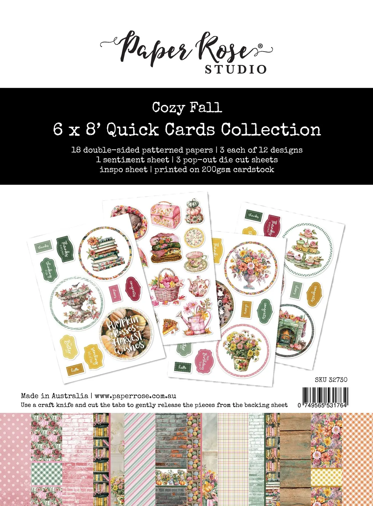 Cozy Fall 6X8" Quick Cards Collection 32730 1