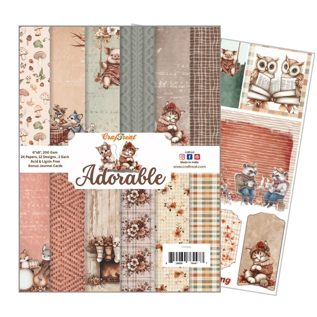 Craftreat Paper Pad - Adorable 6"X8" 1