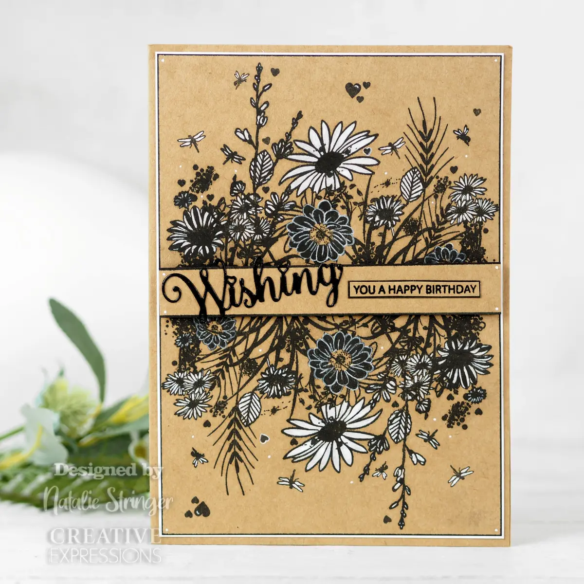 Creative Expressions Designer Boutique Woodland Walk Collection Wild Flowers A6 Clear Stamp Set 2