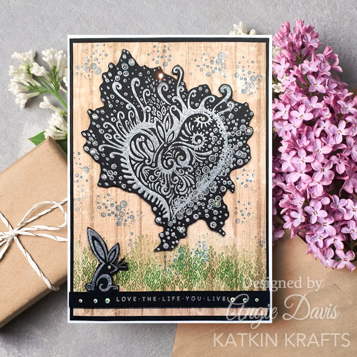 Katkin Kraft Love Is All Around 6 In X 8 In Clear Stamp Set 2
