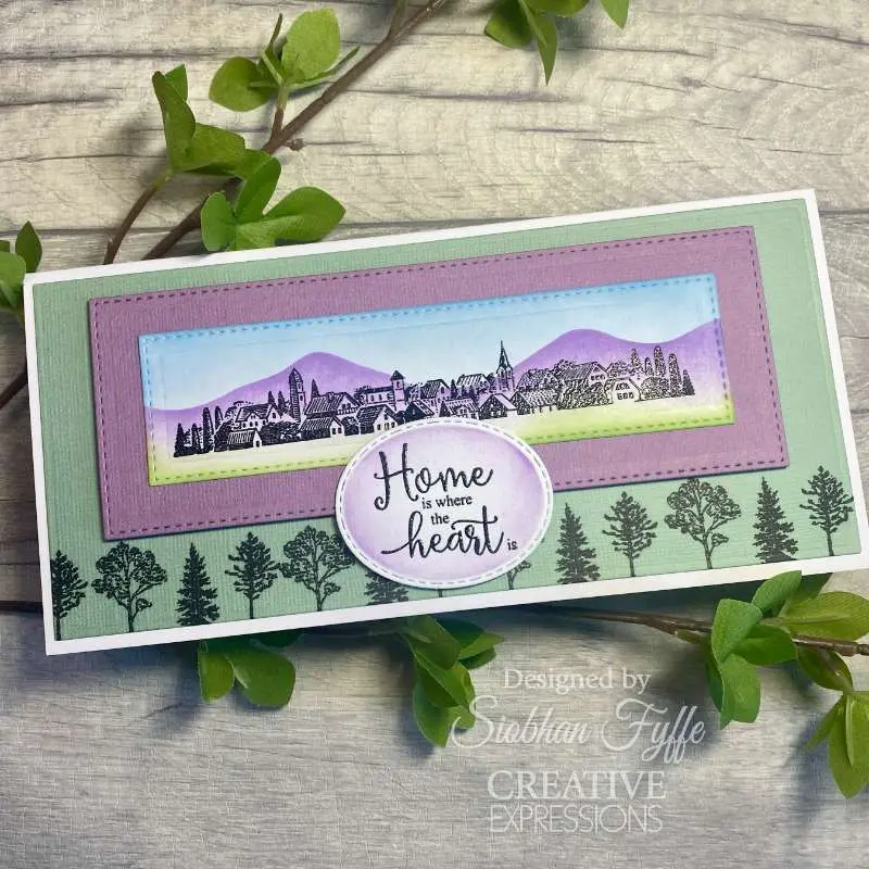 Creative Expressions Sue Wilson Village Scenes 4 In X 6 In Stamp Set 2