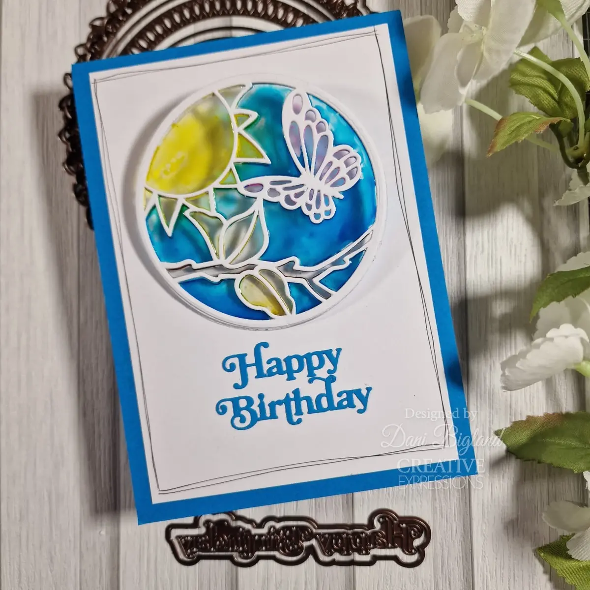 Creative Expressions Sue Wilson Stained Glass Butterfly Craft Die 2