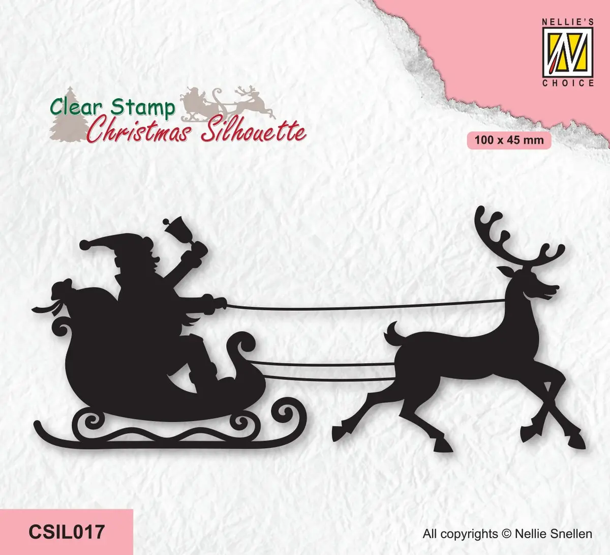 Nellie's Choice Clear Stamp Christmas Silhouette - Ho Ho Santa Claus 1