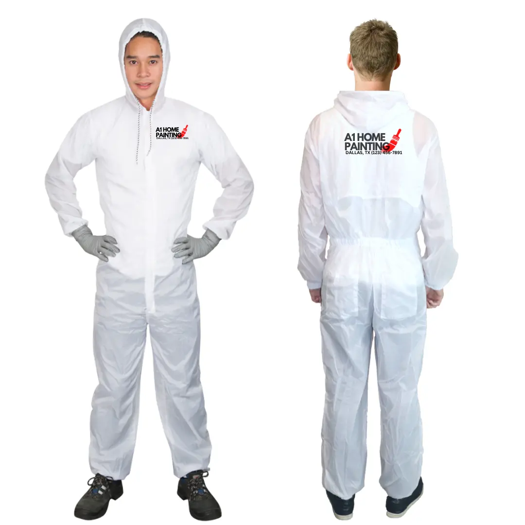 Custom Colad White Nylon Paint Suit 1