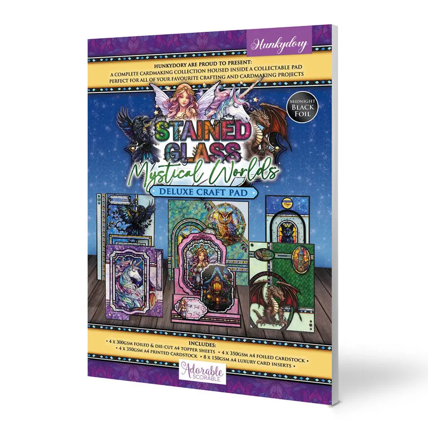 Deluxe Craft Pads - Stained Glass Mystical Worlds 1