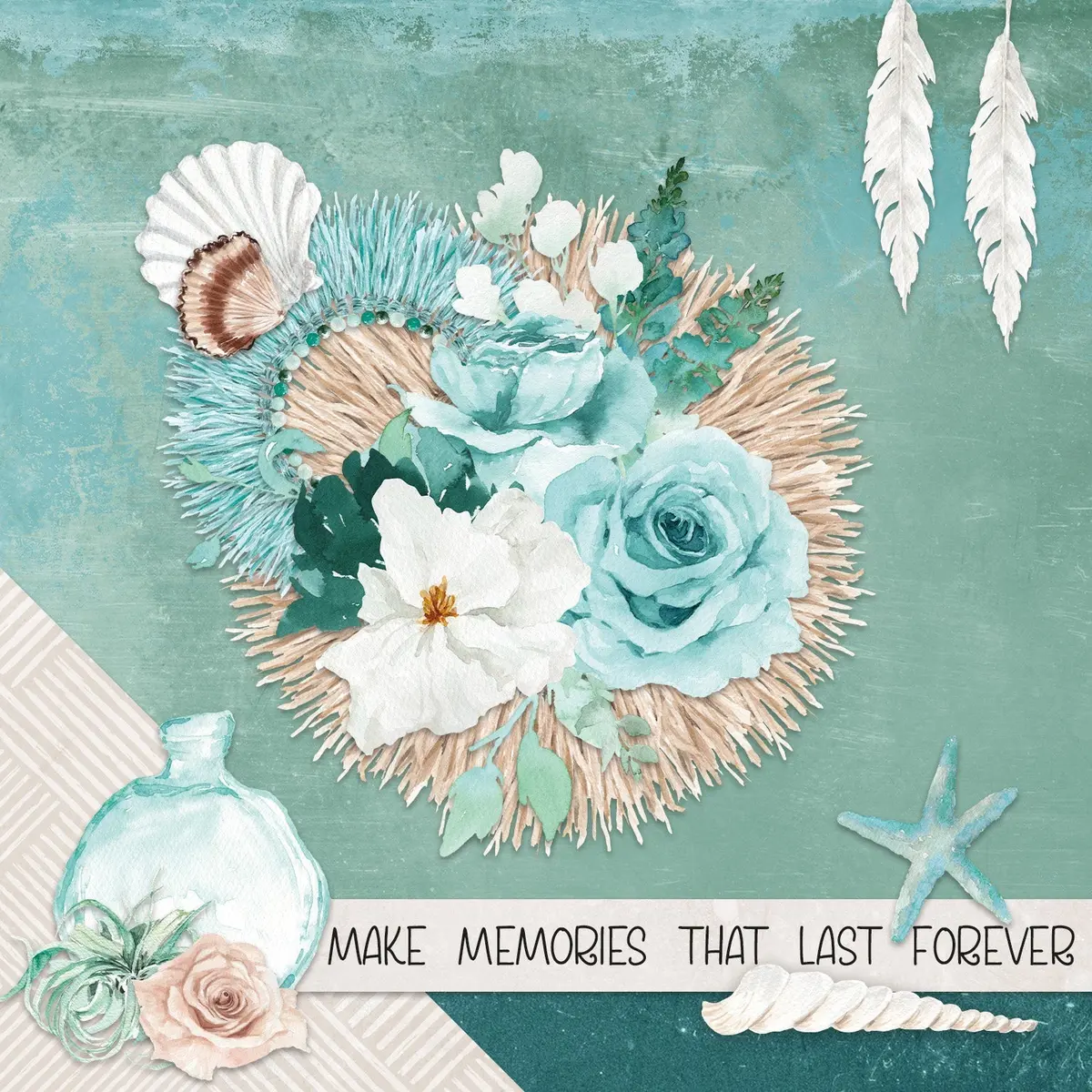Sl Die-Cut Paper Pad Ocean Boho Essentials 32 Sh 2