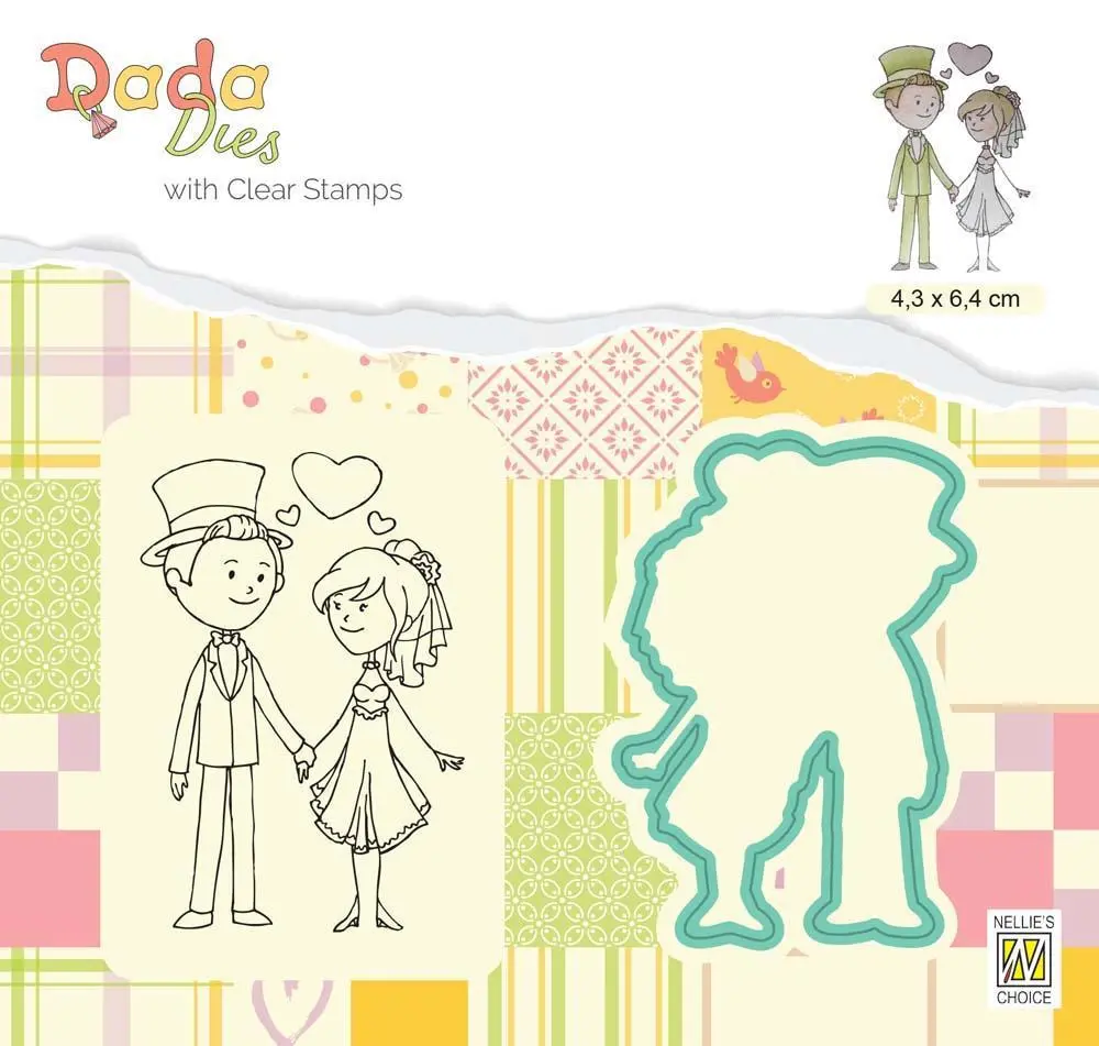Dada Set Die & Clear Stamp Marriage In Love 1