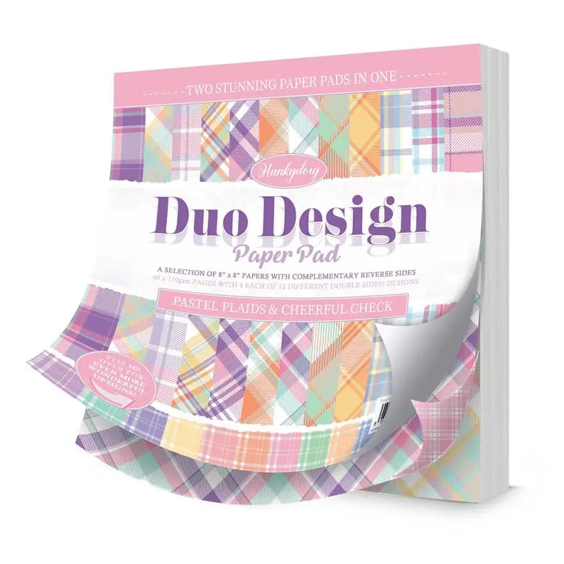 Duo Design Paper Pads - Pastel Plaids & Cheerful Check 1