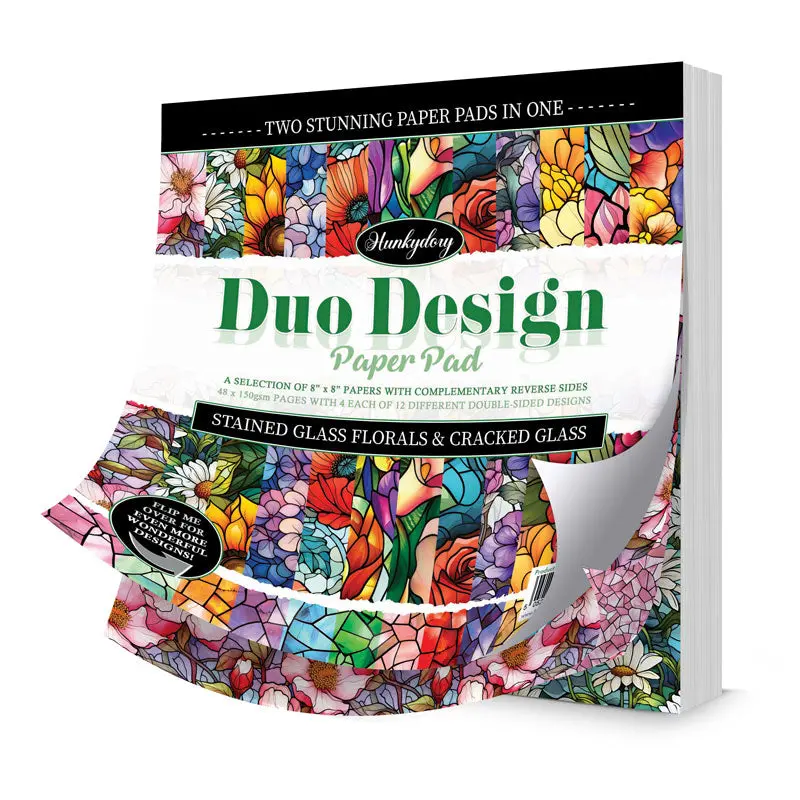 Duo Design Paper Pads - Stained Glass & Cracked Glass 1