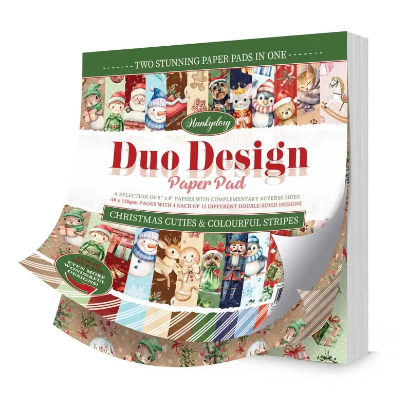 Duo Design Paper Pads - Christmas Cuties & Colourful Stripes 1