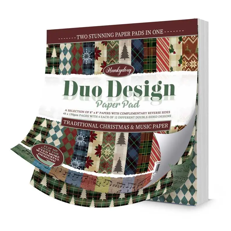 Duo Design Paper Pads - Traditional Christmas & Music Paper 1