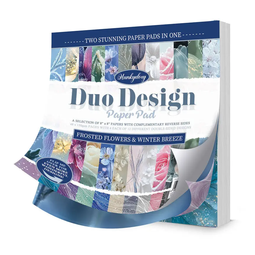 Duo Design Paper Pads - Frosted Flowers & Winter Breeze 1