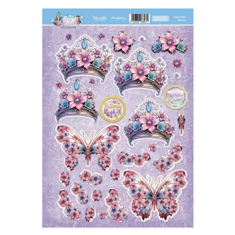 Bejewelled Beauty Decoupage Topper Sheet 1