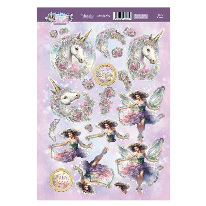 Fairy Kisses Decoupage Topper Sheet 1