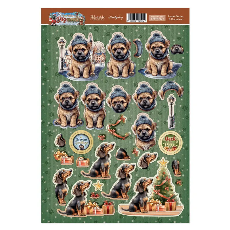 Border Terrier & Dachshund Decoupage Topper Sheet 1
