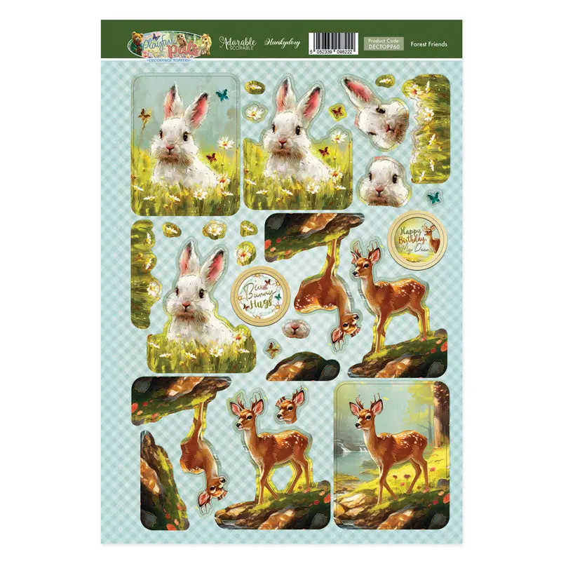 Forest Friends Decoupage Topper Sheet 1