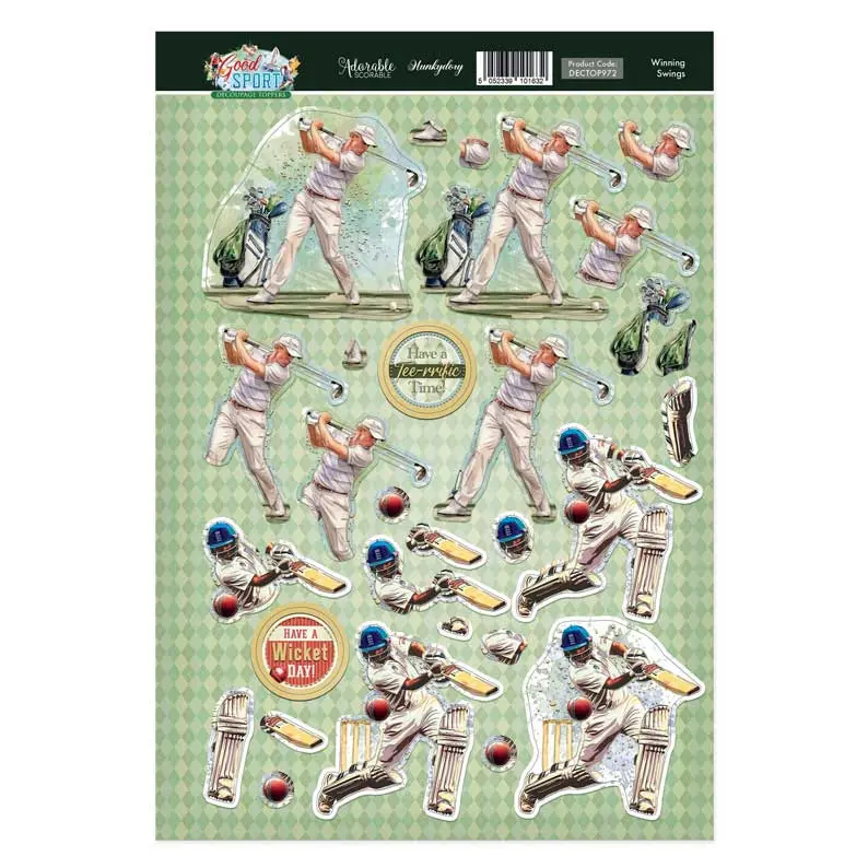 Winning Swings Decoupage Topper Sheet 1