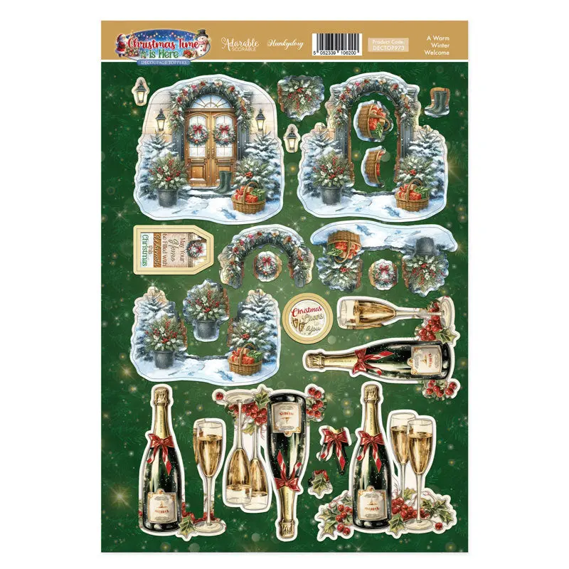 A Warm Winter Welcome Decoupage Topper Sheet 1