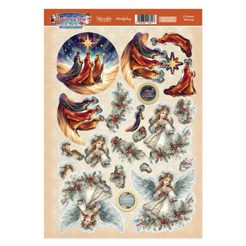 Christmas Blessings Decoupage Topper Sheet 1