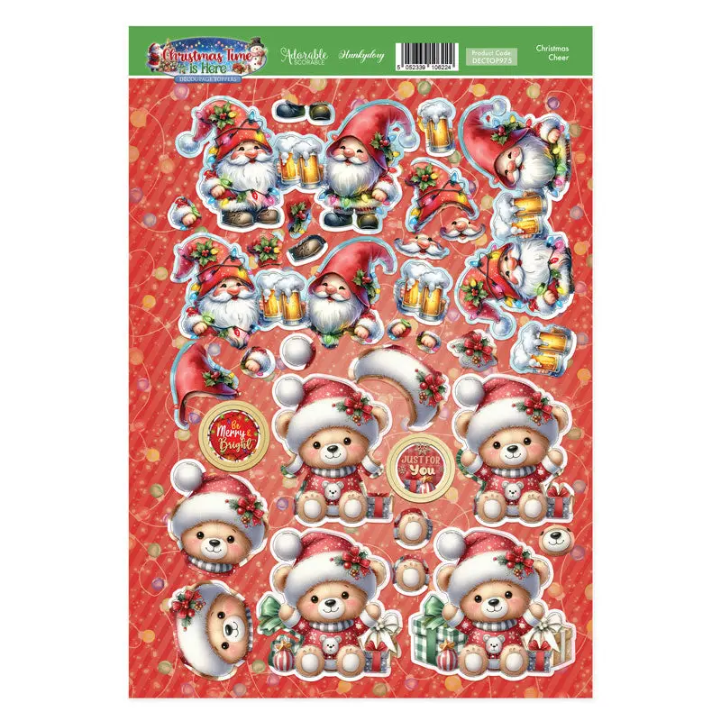 Christmas Cheer Decoupage Topper Sheet 1