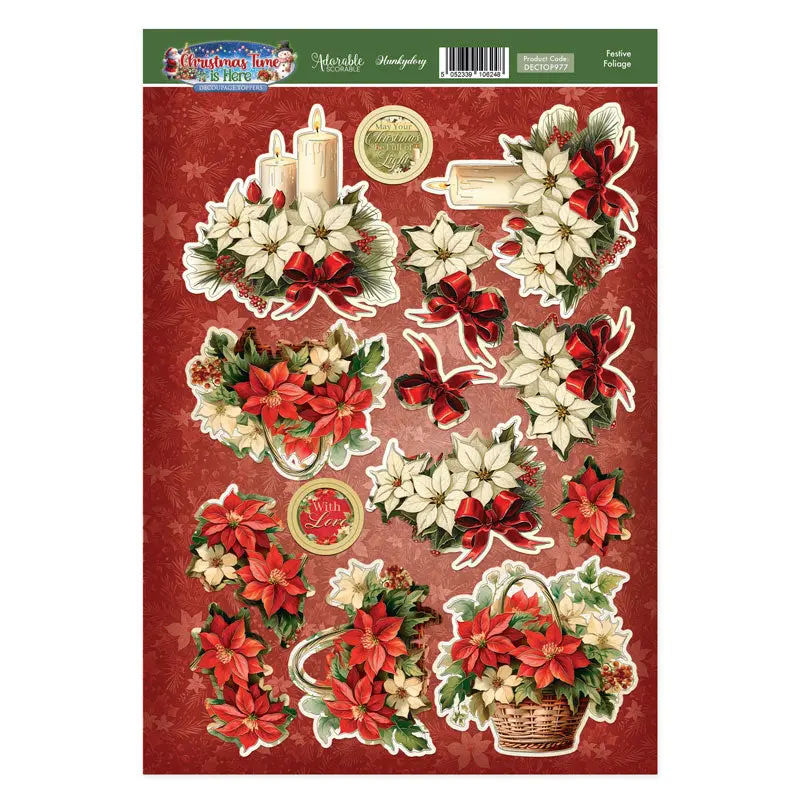 Festive Foliage Decoupage Topper Sheet 1