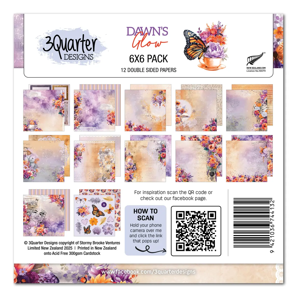 3Quarter Designs Dawns Glow 6X6 Paper Pack 1