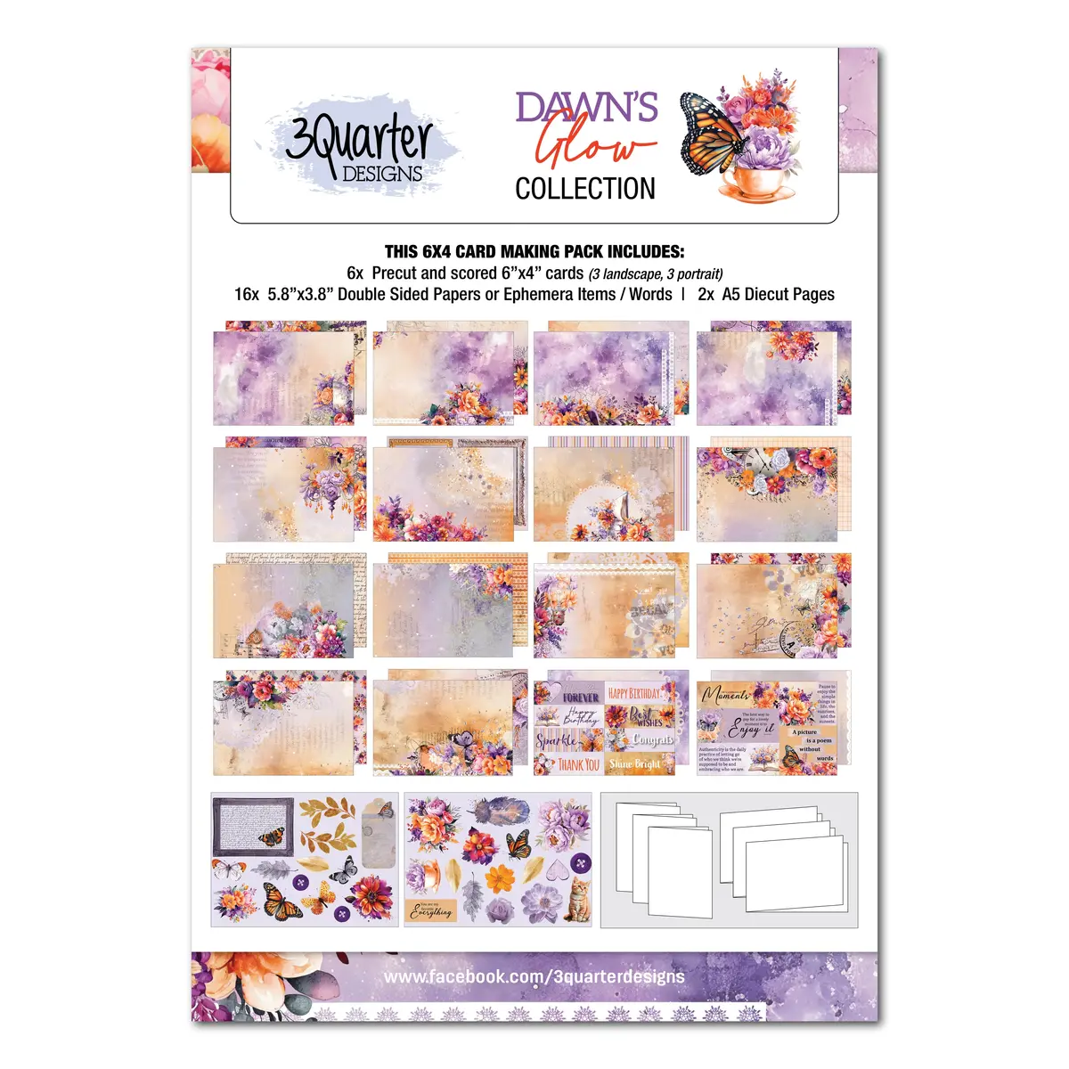 3Quarter Designs Dawns Glow 6X4 Card Pack 1