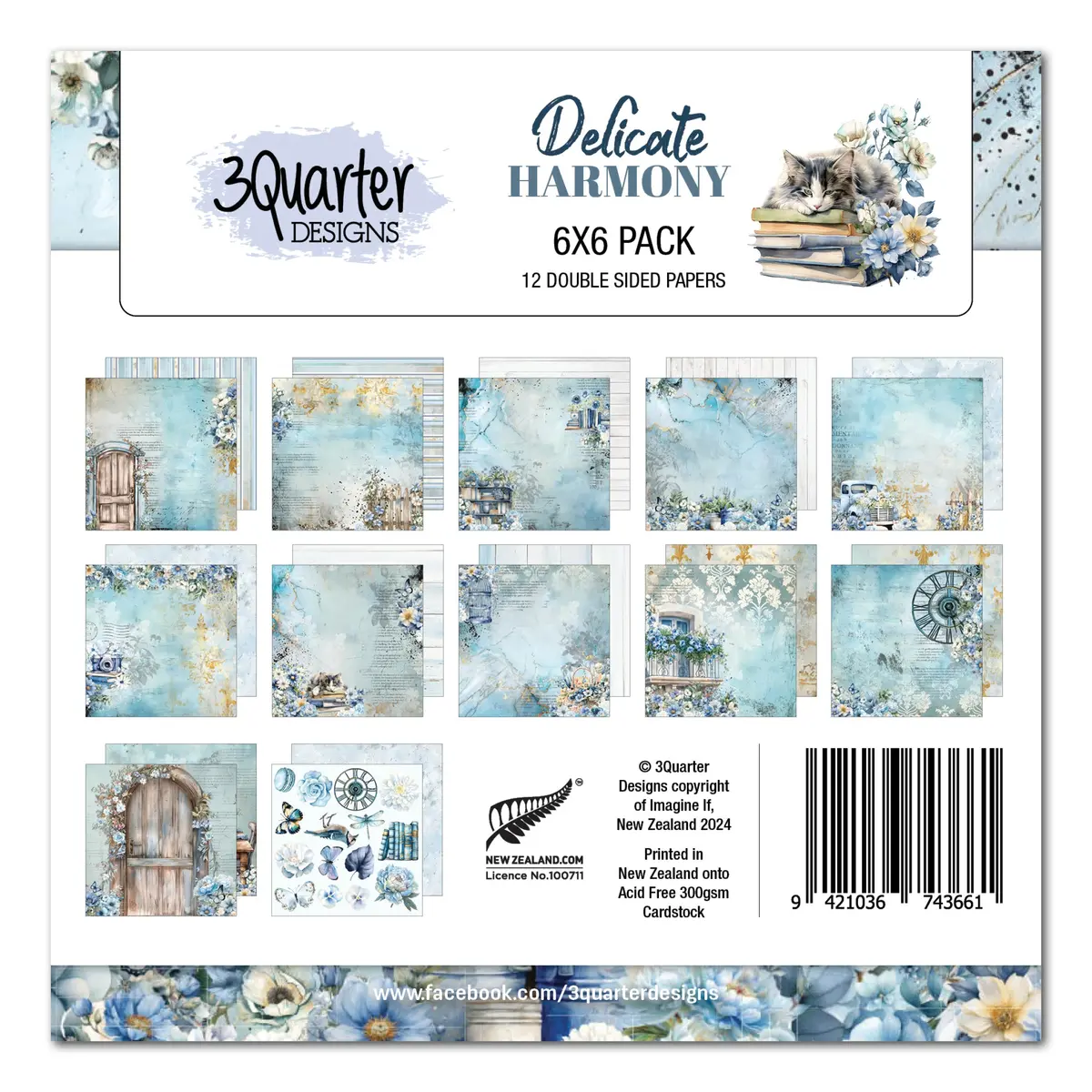 3Quarter Designs Delicate Harmony 6X6 Paper Pack 1