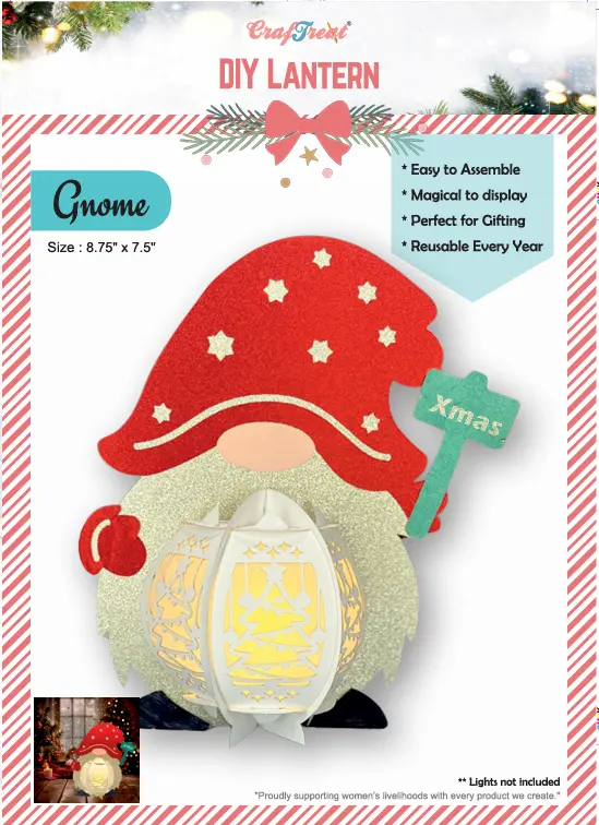 Craftreat Diy Paper Lanterns - Gnome 1
