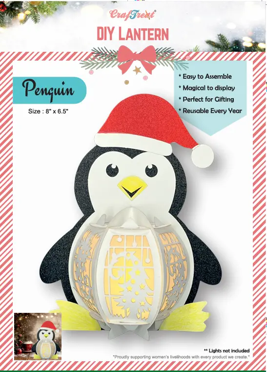 Craftreat Diy Paper Lanterns - Penguin 1