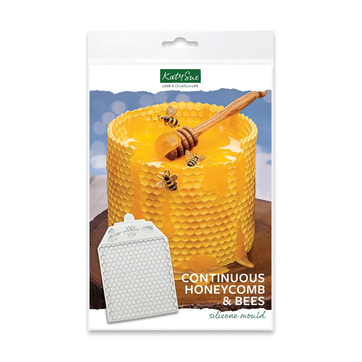 Continuous Honeycomb & Bees Silicone Mould 1