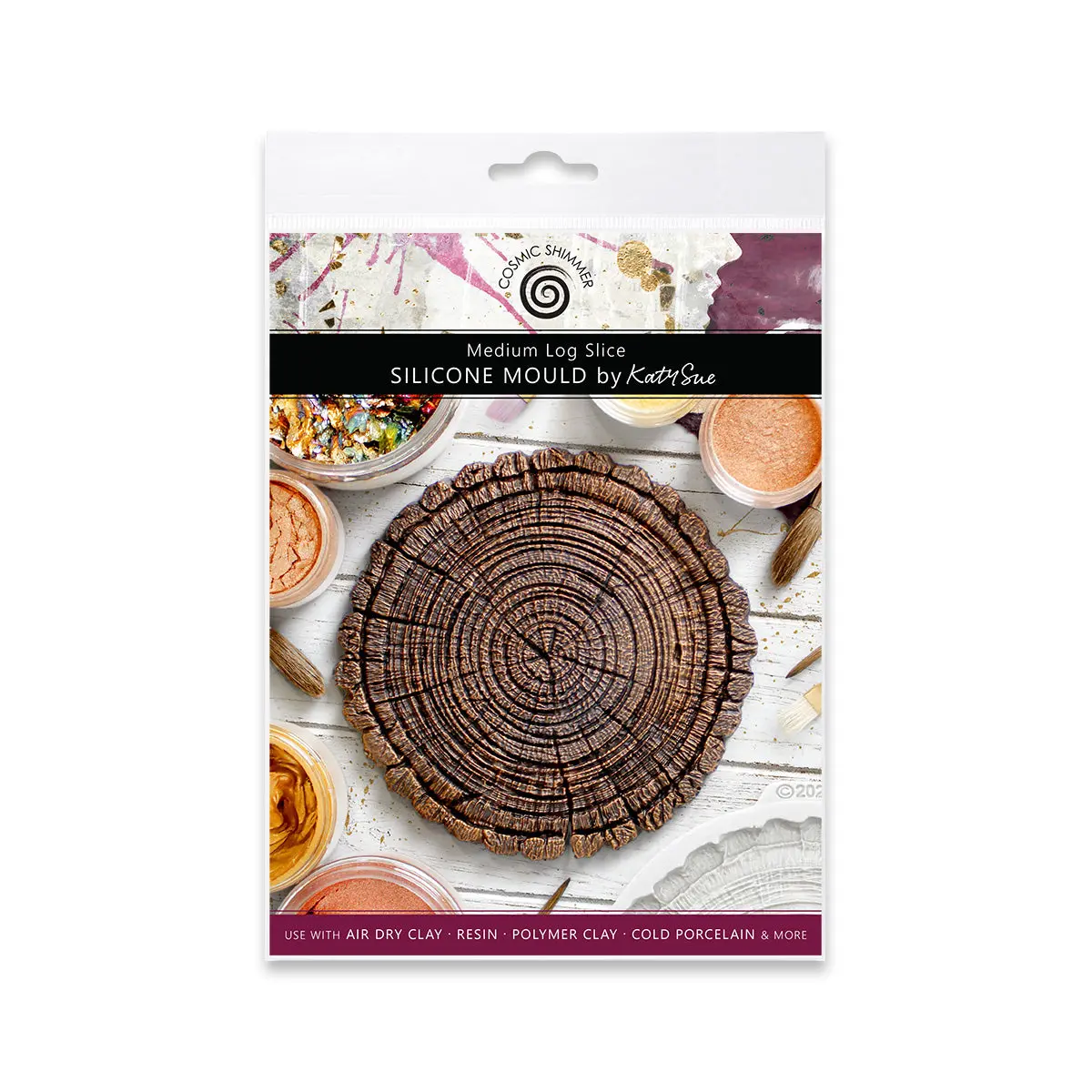 Cosmic Shimmer Medium Log Slice Silicone Mould 1