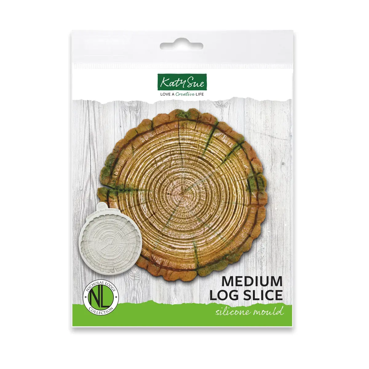 Flower Pro Medium Log Slice  Silicone Mould 1