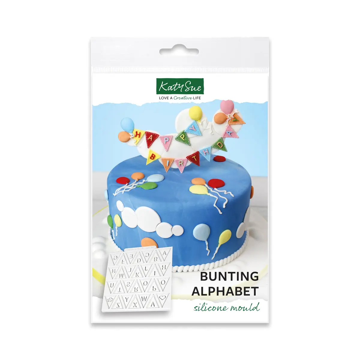 Bunting Alphabet Silicone Mould 1