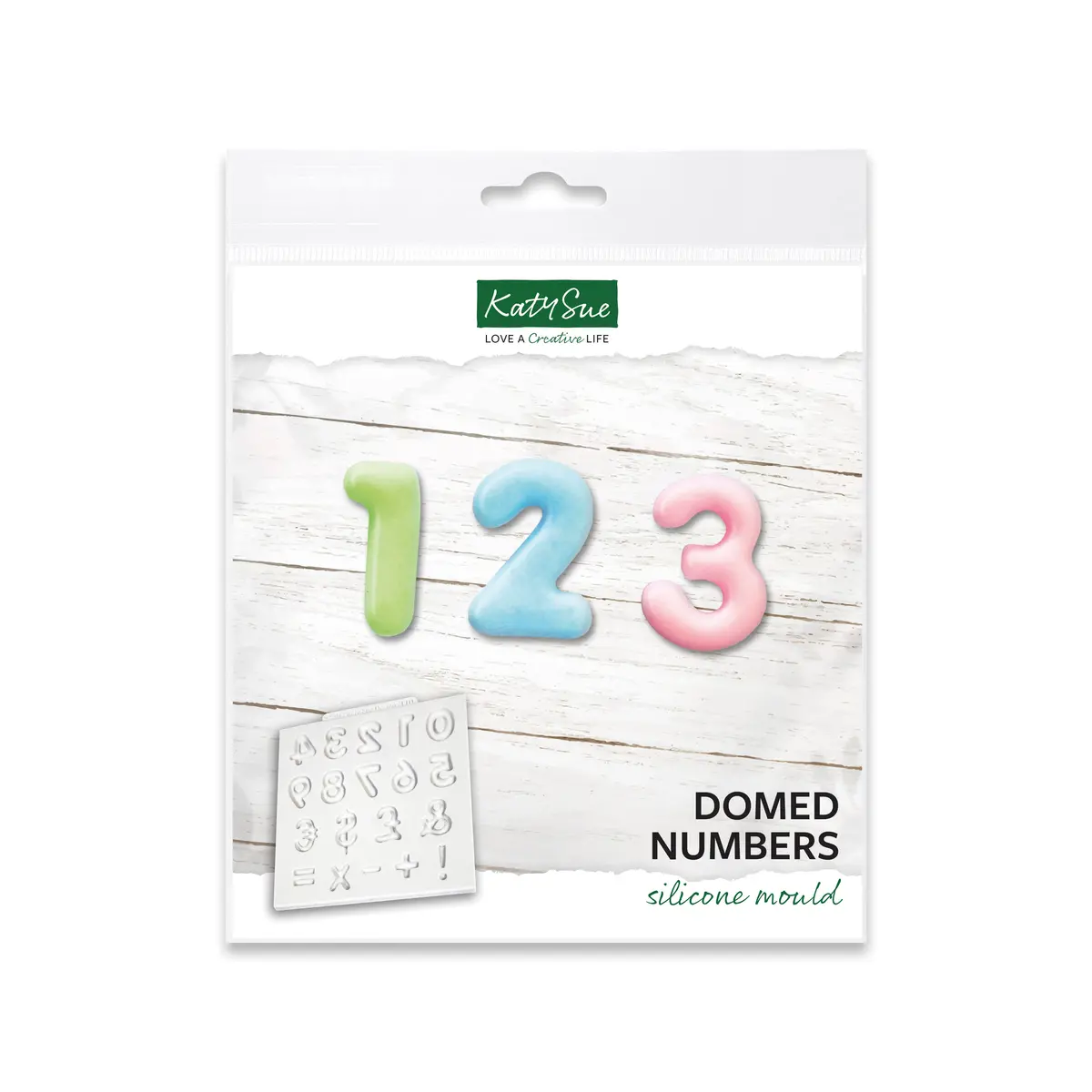 Domed Numbers Silicone Mould 1