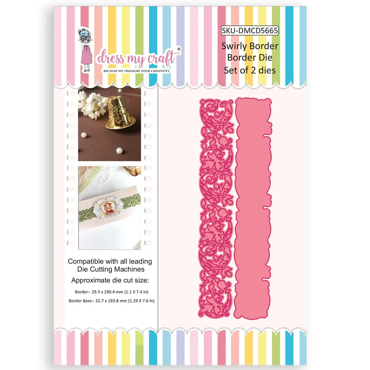 Dress My Craft - Swirly Border - Border Die 1