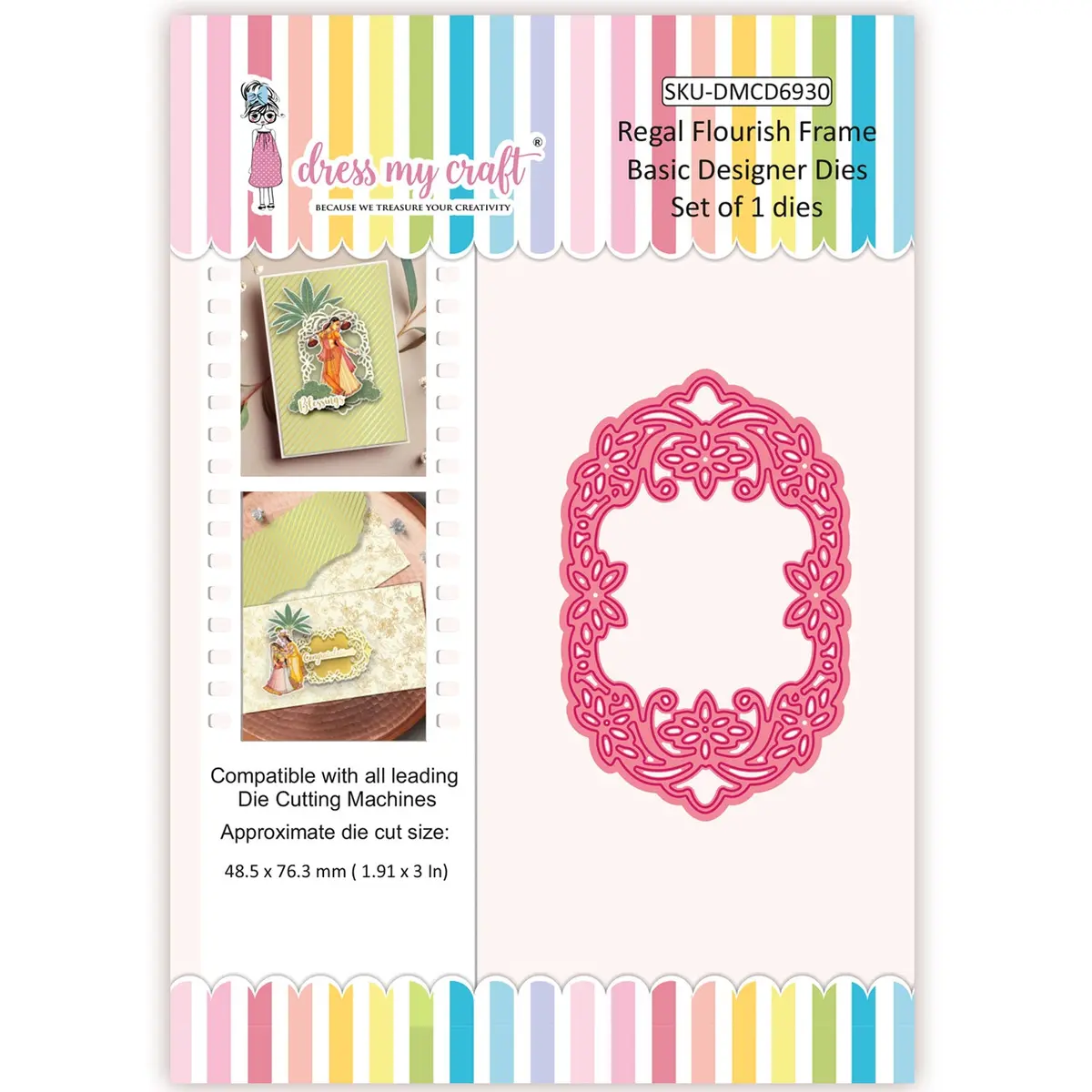 Dress My Craft - Regal Flourish Frame - Basic Designer Dies 1