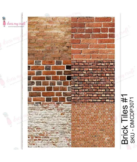 Dress My Craft Transfer Me - Brick Tiles #1 1