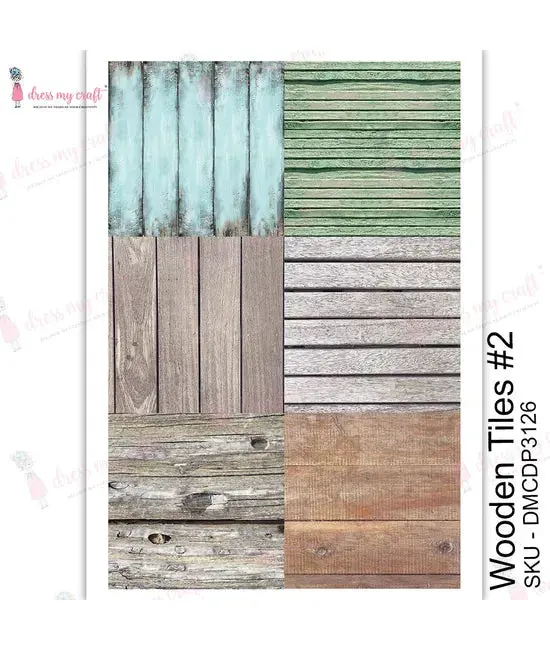 Dress My Craft Transfer Me - Wooden Tiles #2 1