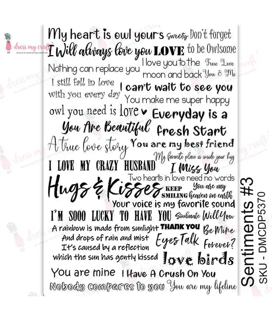 Dress My Craft Transfer Me - Sentiments #3 1