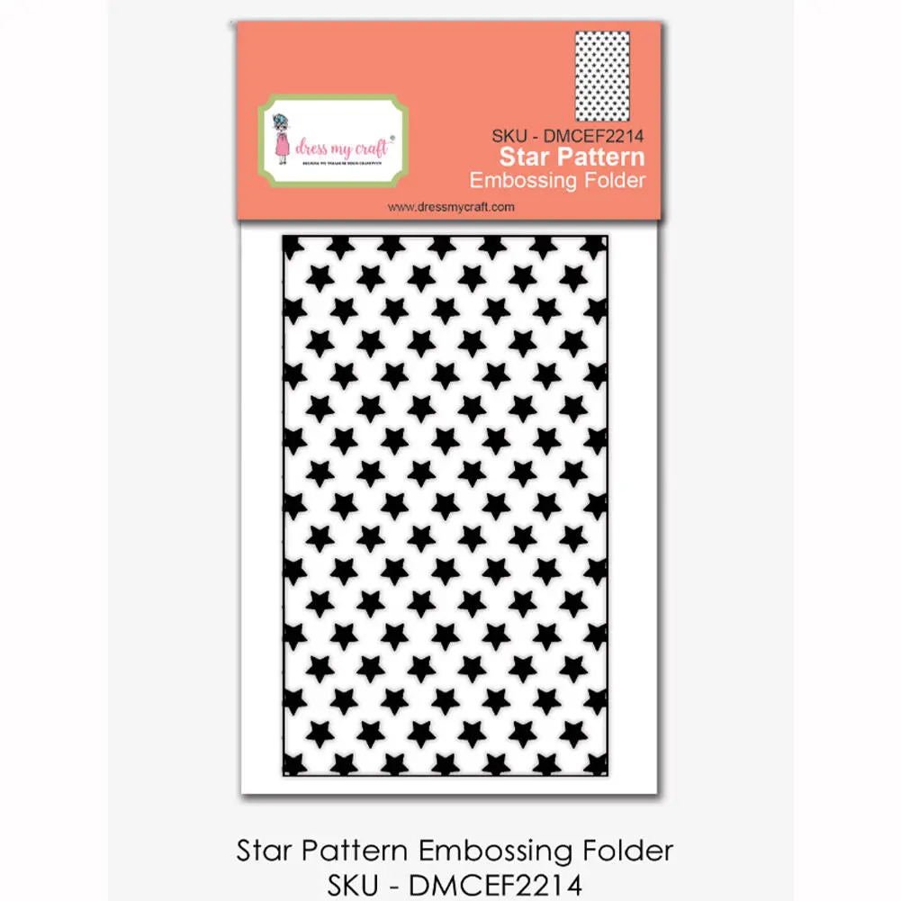 Dress My Craft - Star Pattern - Embossing Folder 1