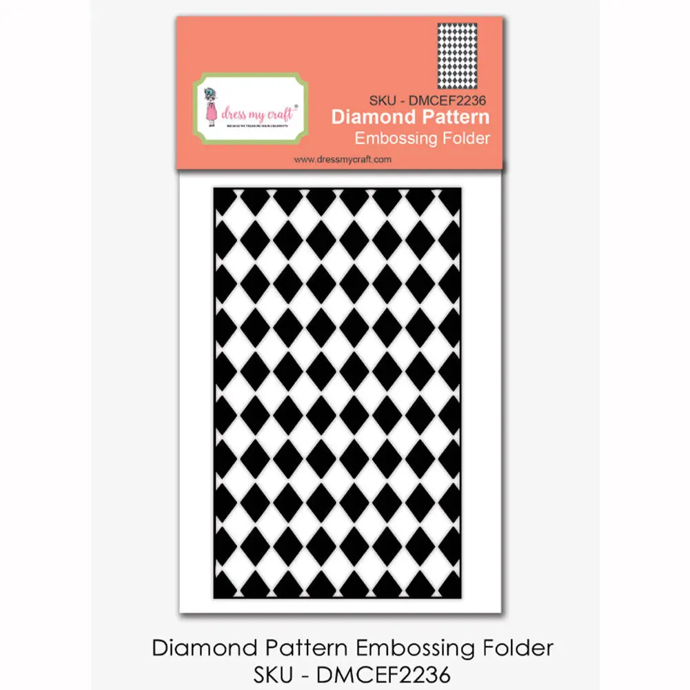 Dress My Craft - Diamond Pattern - Embossing Folder 1