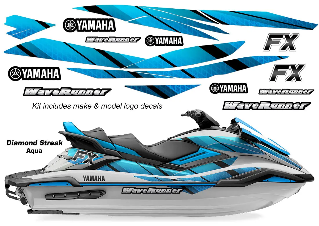 Yamaha Waverunner Fx Ho Accent Graphics (2019 & Newer) - Diamond Mesh 5